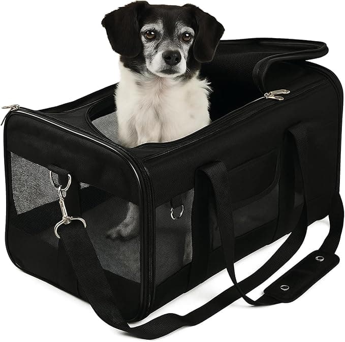 Sherpa Original Deluxe Travel Pet Carrier, Airline Approved - Black, Large