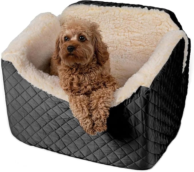 Snoozer Lookout I Car Seat - Dog Car Seats for Small Dogs, Puppy Booster Bed for Small & Medium Sized Pets Up to 25 Lbs,