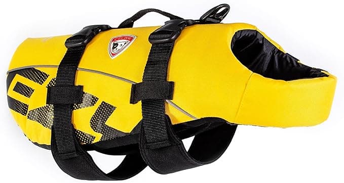Ezydog DFD Dog Life Jacket - Adjustable Swimming Safety Vest with Reflective Trim & Durable Grab Handle - 50% More Flota
