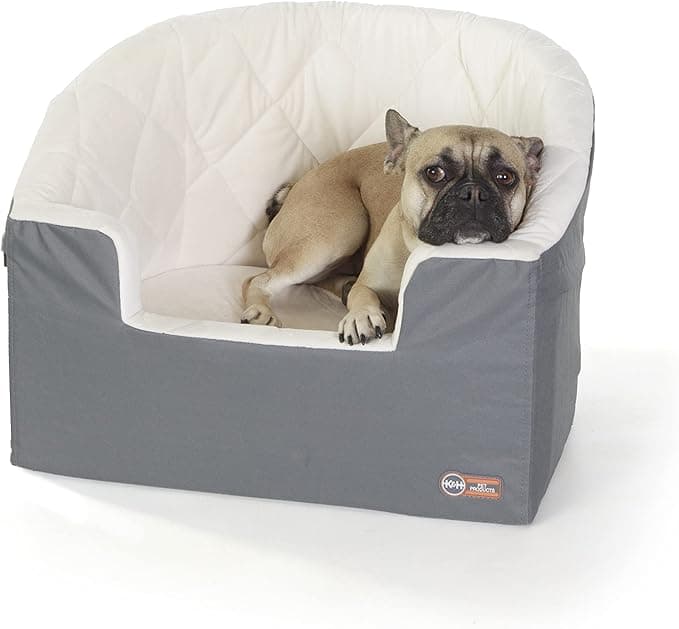 K&H Pet Products Bucket Booster Dog Car Seat, Seat Belt Secured, 2 Safety Leashes, Washable Covers, Sturdy Dog & Cat Boo