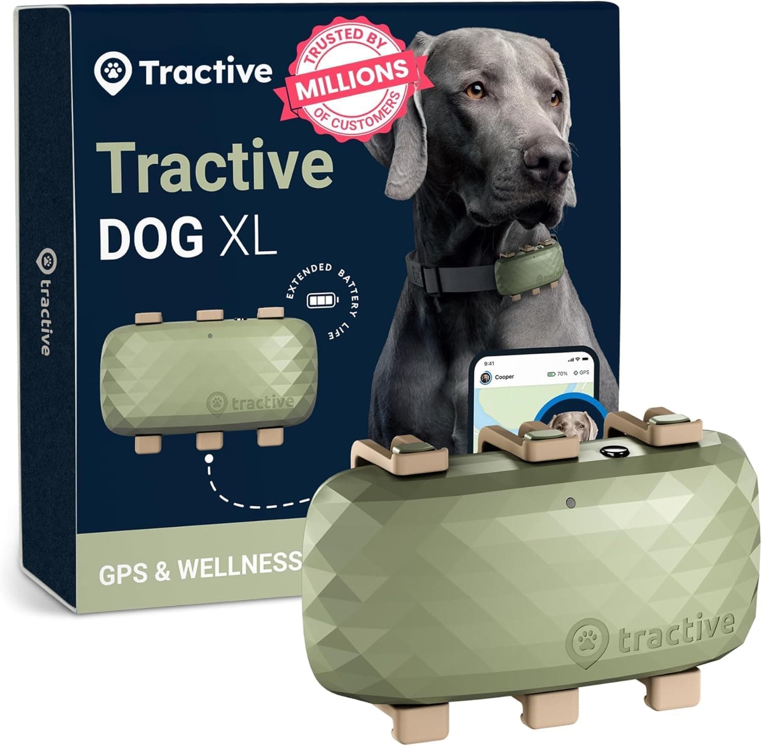 Tractive XL GPS Dog Tracker (1-Month Battery)