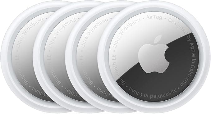 Apple AirTag (1st Generation) - 4 Pack. Keep Track of and find Your Keys, Wallet, Luggage, Backpack, and More. Simple on